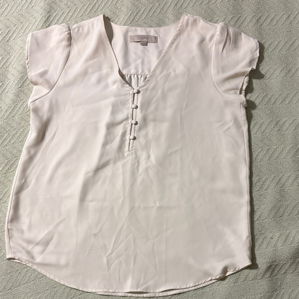 LOFT Small Women's Off White Blouse